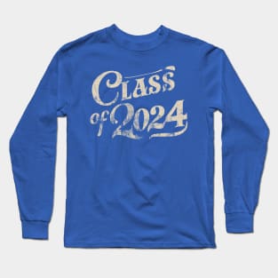 Class of 2024 distressed texture Long Sleeve T-Shirt